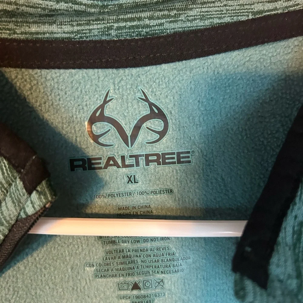 Real Tree Shirt Mens X-Large 1/4 Zip Pullover Long Sleeve Hunting